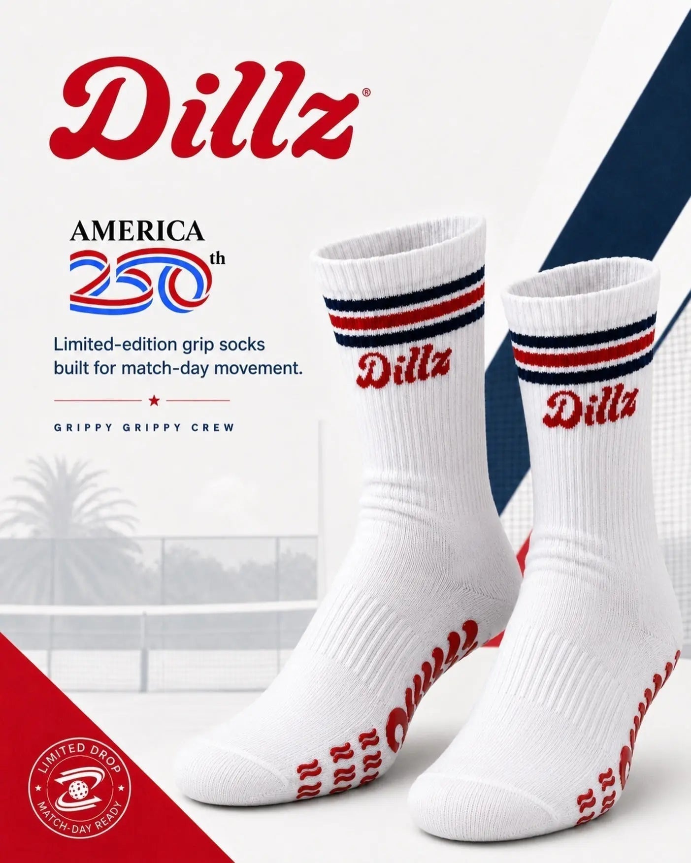 Dillz Grippy Grippy™ America 250th Edition Socks - Dillz