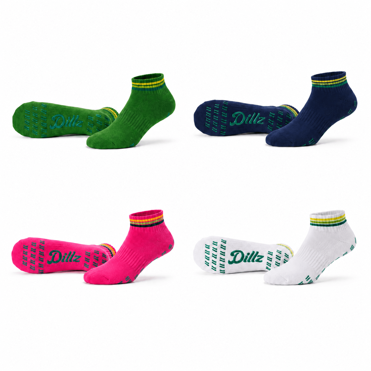 Grippy Grippy™ Ankle Pickleball Grip Socks - GRPY-ANK-WHT-SM