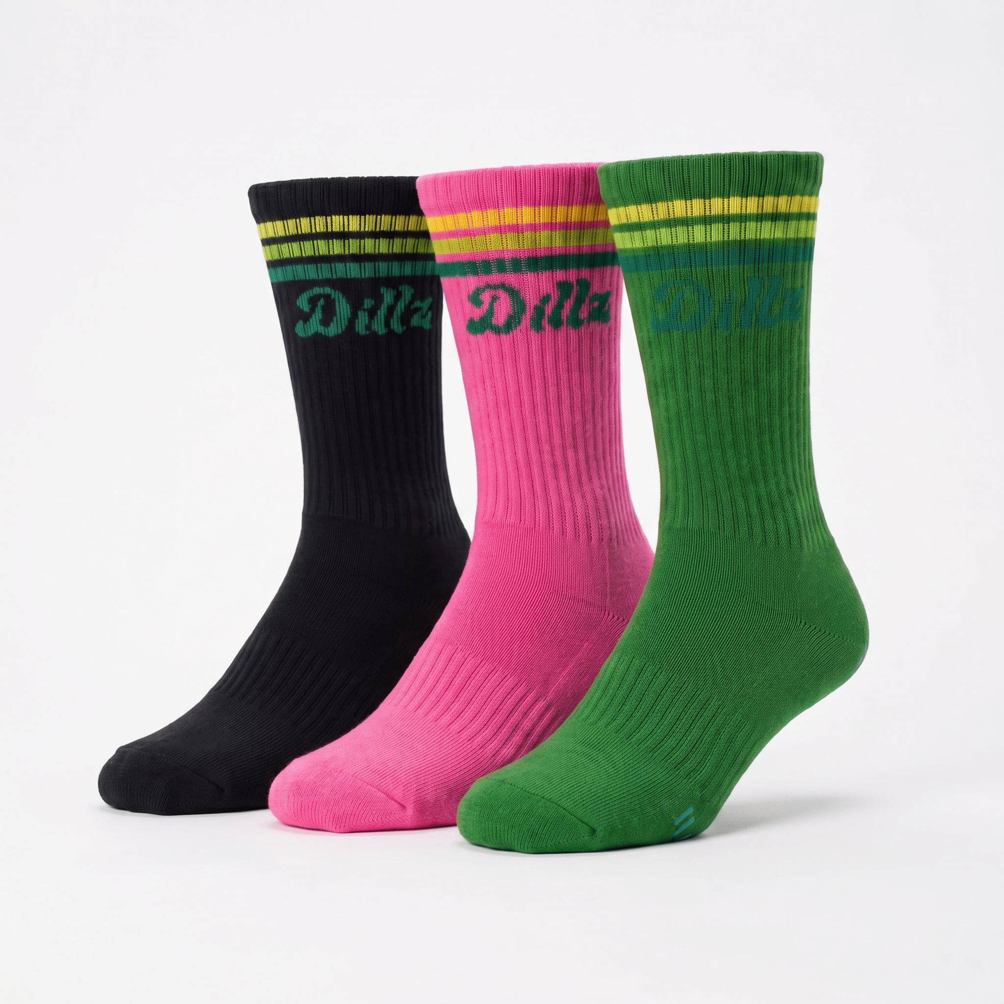 Grippy Grippy™ Crew Pickleball Grip Socks 3-Pack - GRPY-CRW-APB-SM