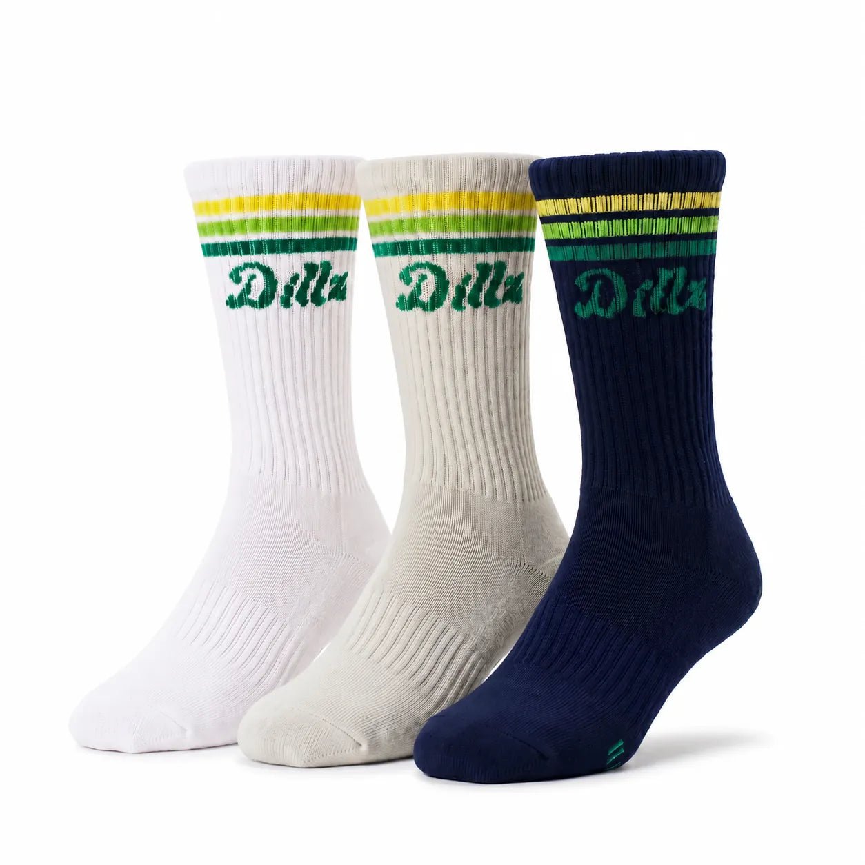 Grippy Grippy™ Crew Pickleball Grip Socks 3-Pack - GRPY-CRW-WSN-SM