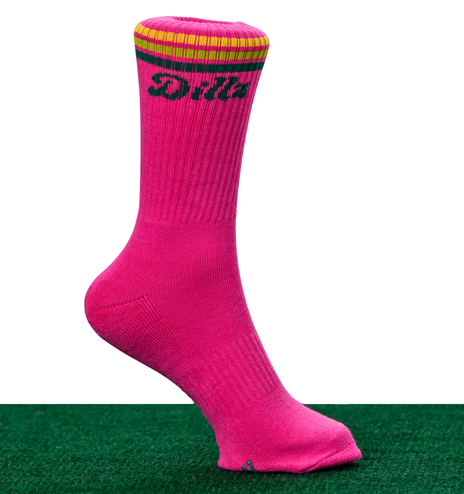 Grippy Grippy™ Crew Pickleball Grip Socks - GRPY-CRW-PNK-SM